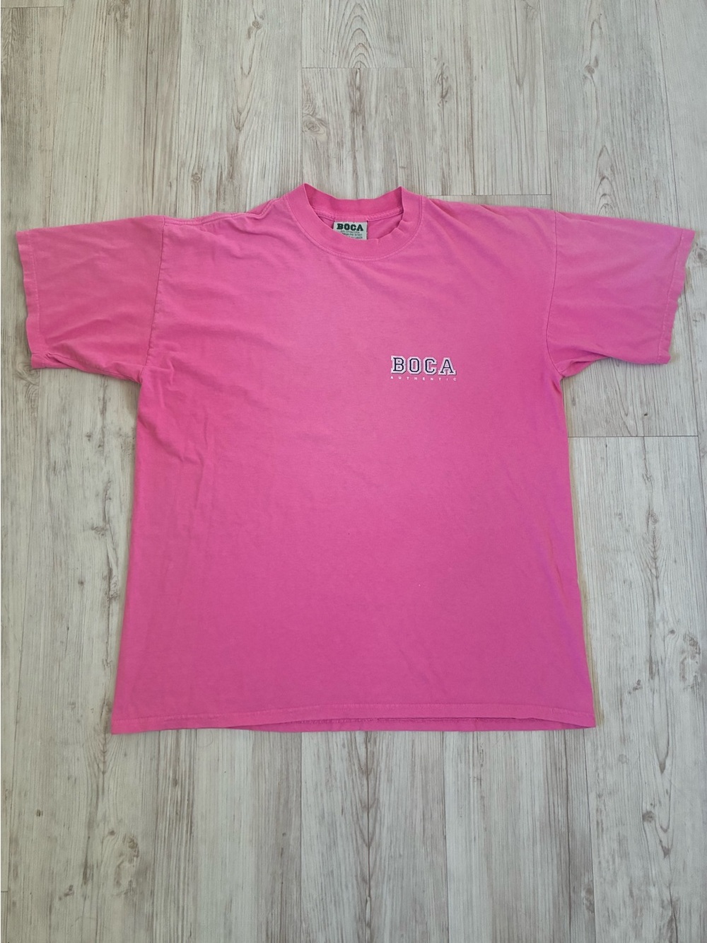 Vintage Boca Athletics Graphic Pink T-Shirt